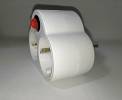 Shuko switch with 2-way switch white (OEM)